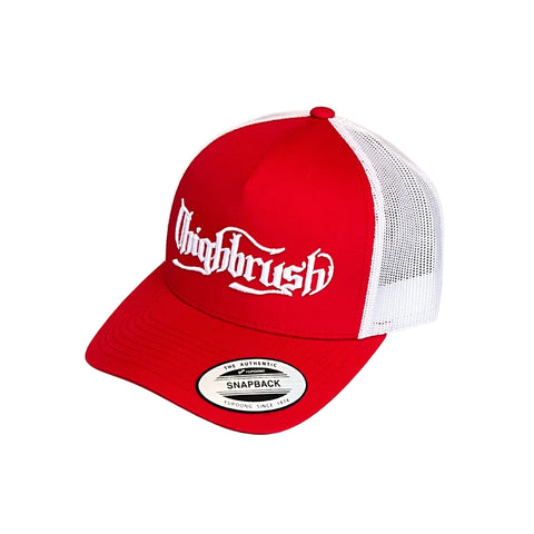 THIGHBRUSH® - "OUTLAW" - Trucker Snapback Hat - Red and White