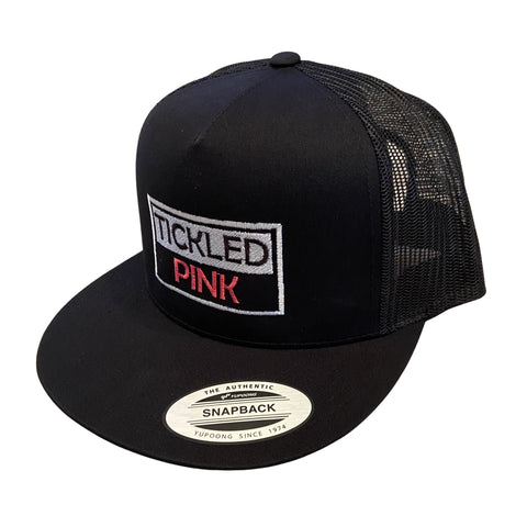 THIGHBRUSH® "TICKLED PINK" - Trucker Snapback Hat - Flat Bill - Black