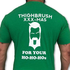 THIGHBRUSH  XXX-MAS MEN'S T-SHIRT - GREEN