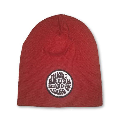 THIGHBRUSH® BEARD RIDING COMPANY Beanies - Patch on Front - Red