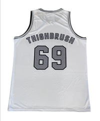 THIGHBRUSH® ATHLETICS - THIGHBRUSH 69 - MEN'S BASKETBALL JERSEY - WHITE