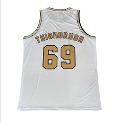 THIGHBRUSH® ATHLETICS - THIGHBRUSH 69 - MEN'S BASKETBALL JERSEY - WHITE