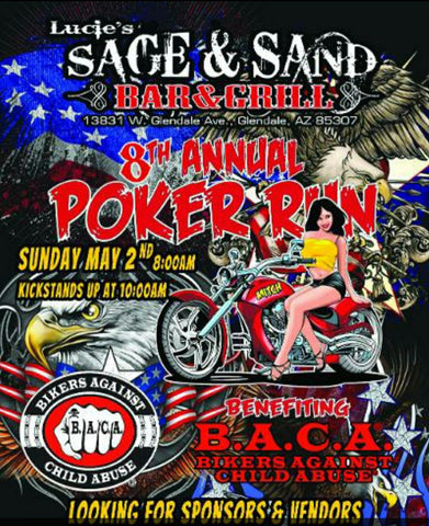 8th Annual Poker Run - Lucie's Sage & Sand - Benefiting BACA - May 2, 2021