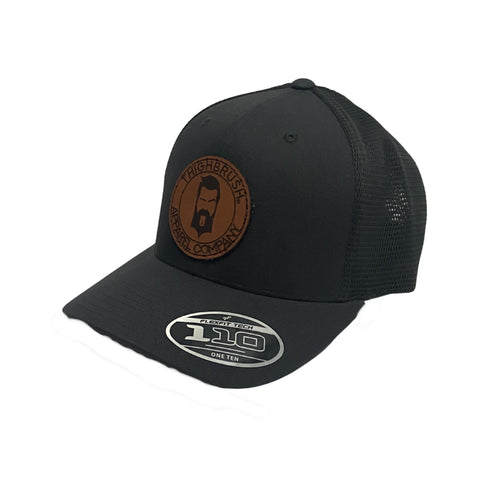 THIGHBRUSH® APPAREL COMPANY - Snapback Hat with Leather Patch - Charcoal Grey