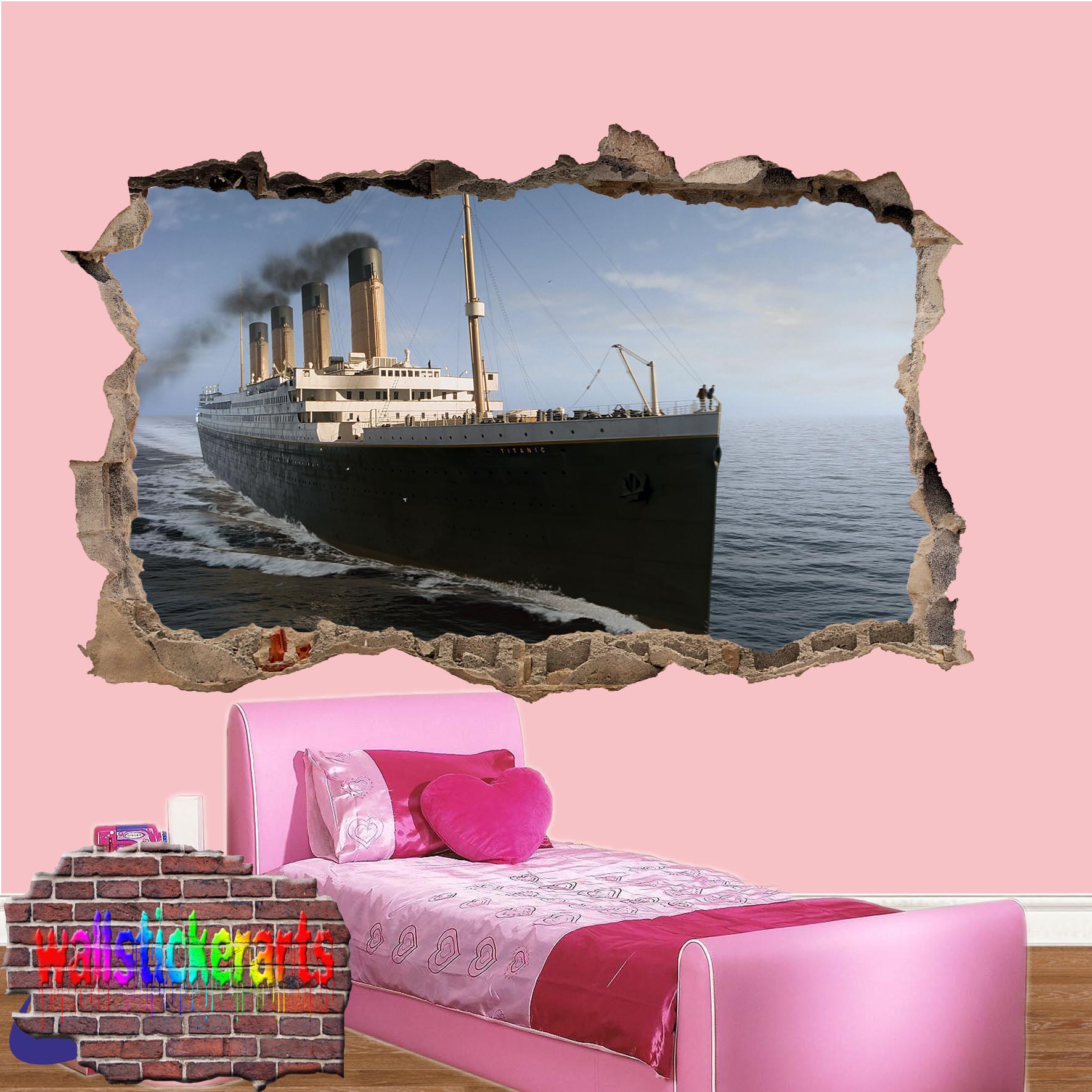 TITANIC SEA LINER 3D ART WALL STICKER ROOM OFFICE NURSERY DECOR DECAL –  Wallstickerarts