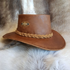 Viking leather hat after waxing
