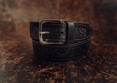 Wide Black Leather Belt – Loch Ness Leather