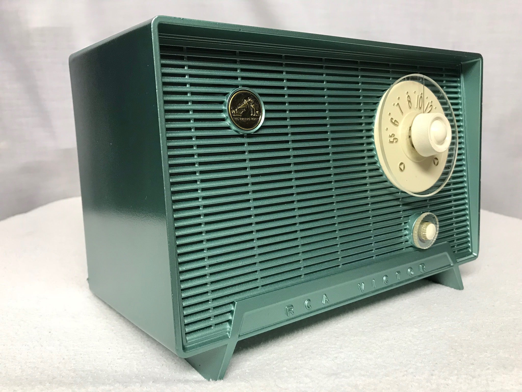 rca victor radio green