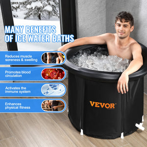 Portable Ice Bath Tub – XL Cold Plunge for Recovery, Muscle Therapy & Wellness | Foldable & Insulated Ice Barrel for Home & Gym - Zenmoodify