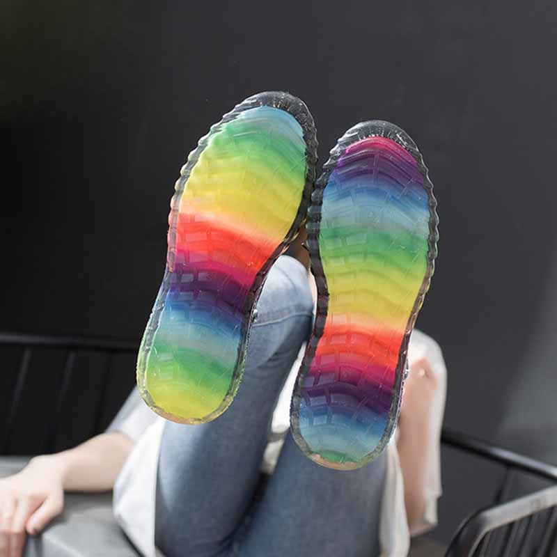 Rainbow Sole Breathable Mesh Walking Shoes - Equally Younique