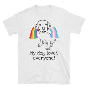 Pride LGBT My dog love everyone LGBTQ T-Shirt - SAGA apparel