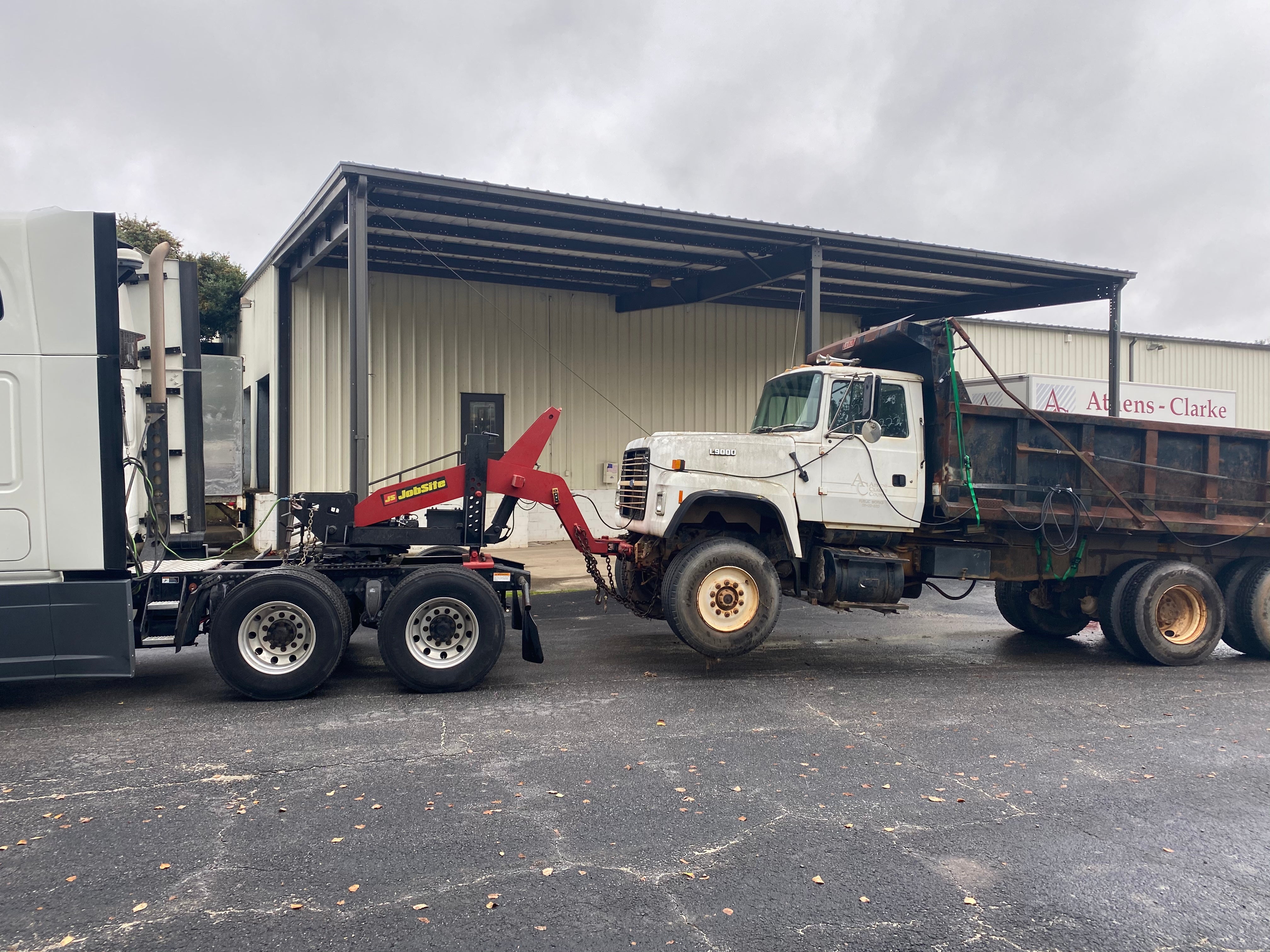 how to tow a semi with a semi