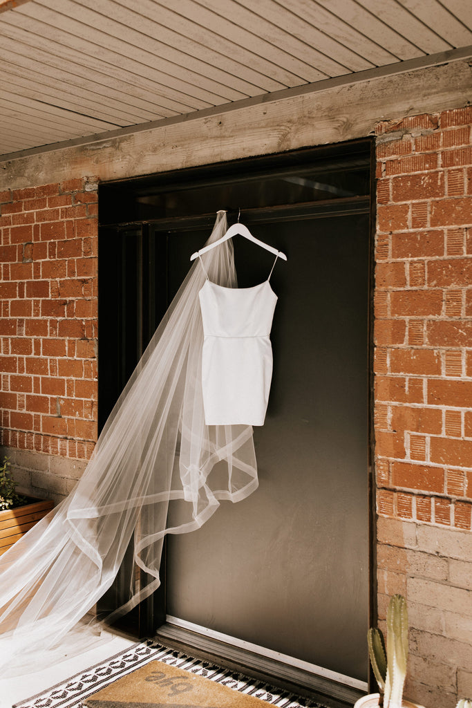 horsehair edged cathedral length long bridal veil in white for brides in California