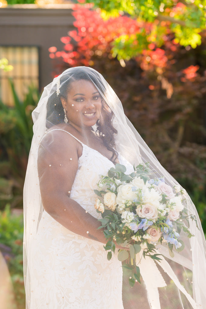 Most Stunning Bridal Hairstyles  Wedding Veil Combos  One Blushing Bride  Custom Wedding Veils