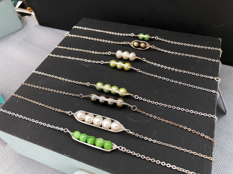 Pea pod bracelets