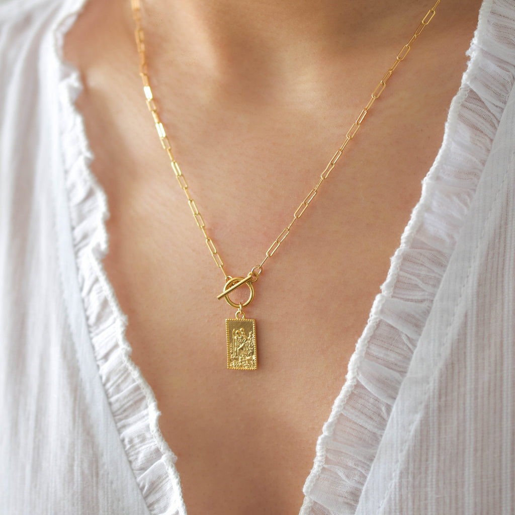 Answer Toggle Front Coin Necklace