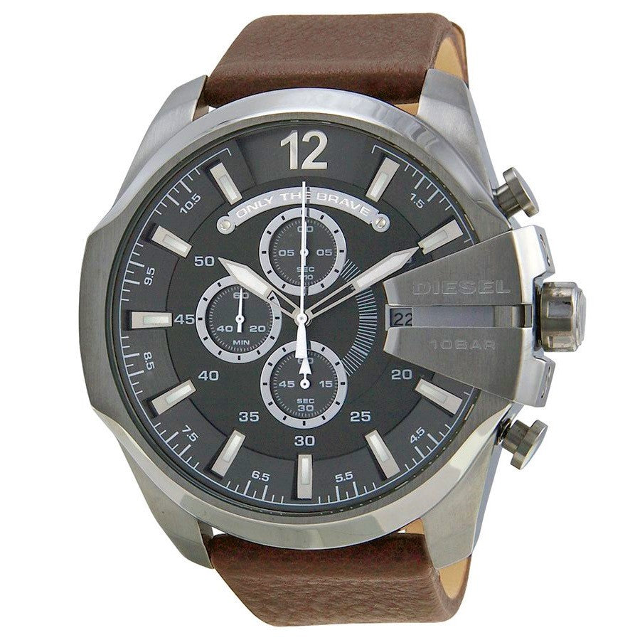 leather diesel watches for men