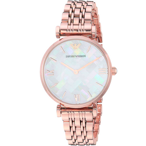 emporio armani ladies watch mother of pearl