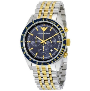 emporio armani watch silver and gold