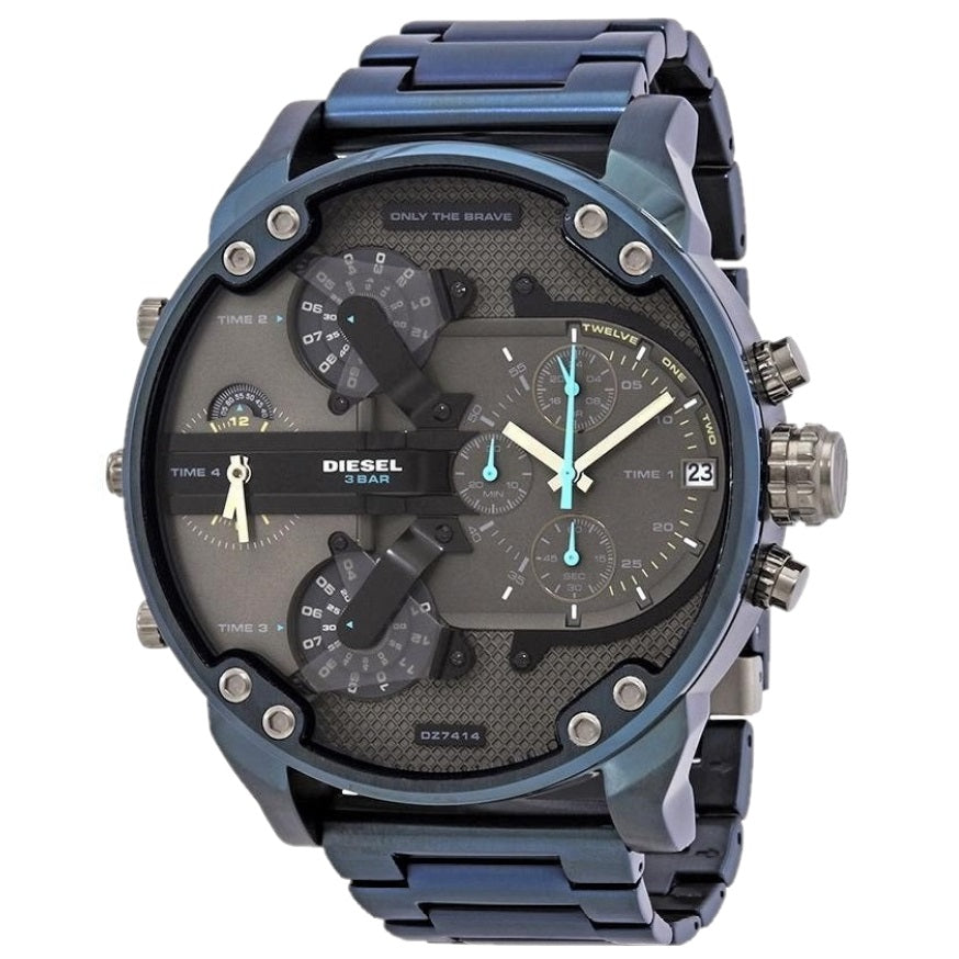 diesel blue face mens watch