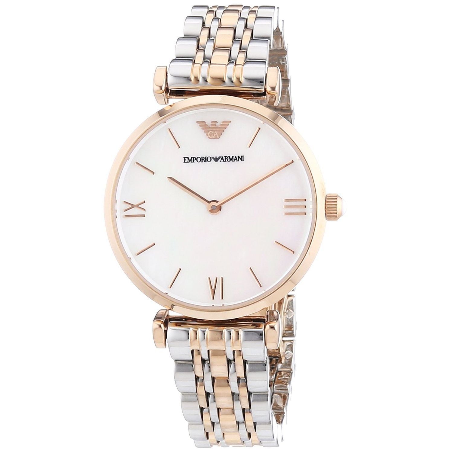 two tone armani watch