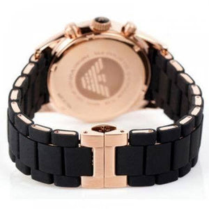 armani black and gold mens watch