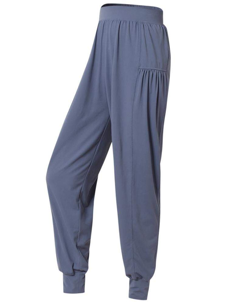 Sloli High Waist Long Casual Pants/Trouser XS / Blue(Grayish)