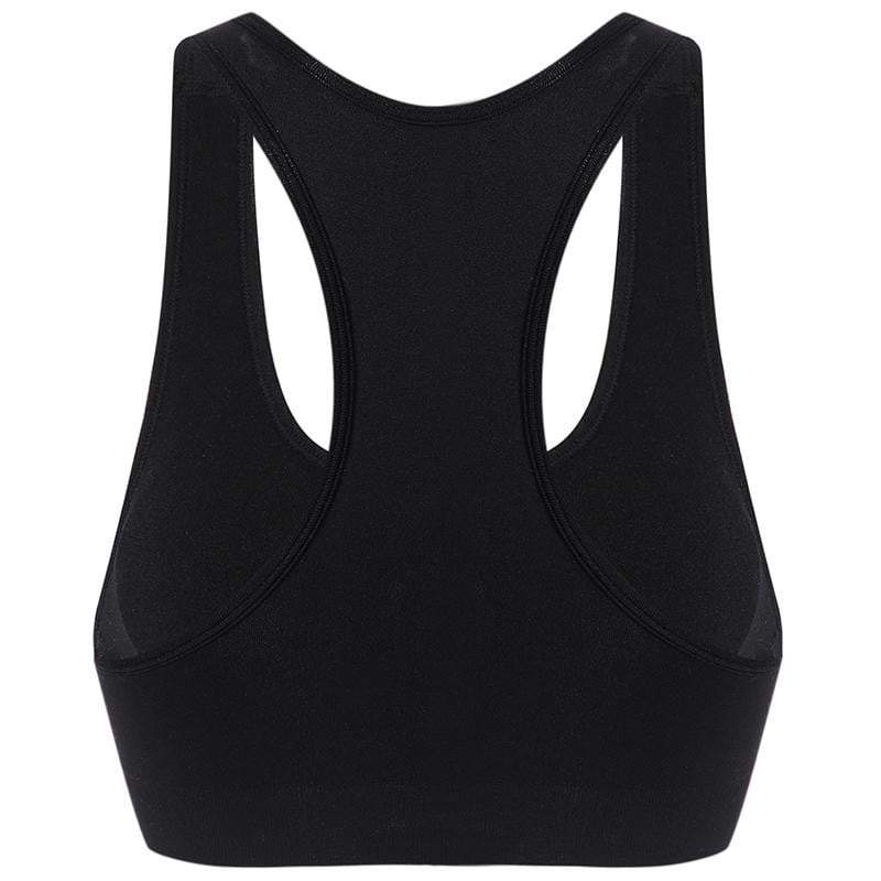 plain black sports bra