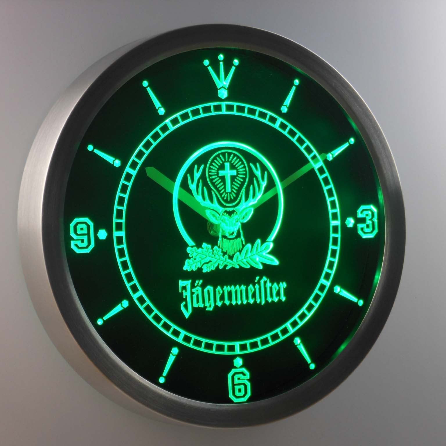 Nc0572 Jagermeister Bier Leuchtreklame Led Wanduhr Etzetra De