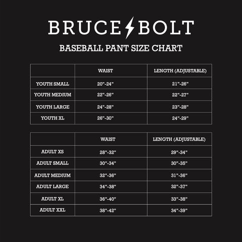 Size Charts – BRUCE BOLT