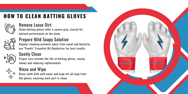 How to clean batting gloves informational guide.