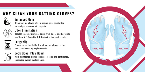 Why cleaning batting gloves is important infographic.