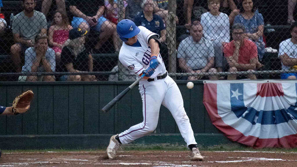 Bruce Bolt athlete takes a swing at the plate.