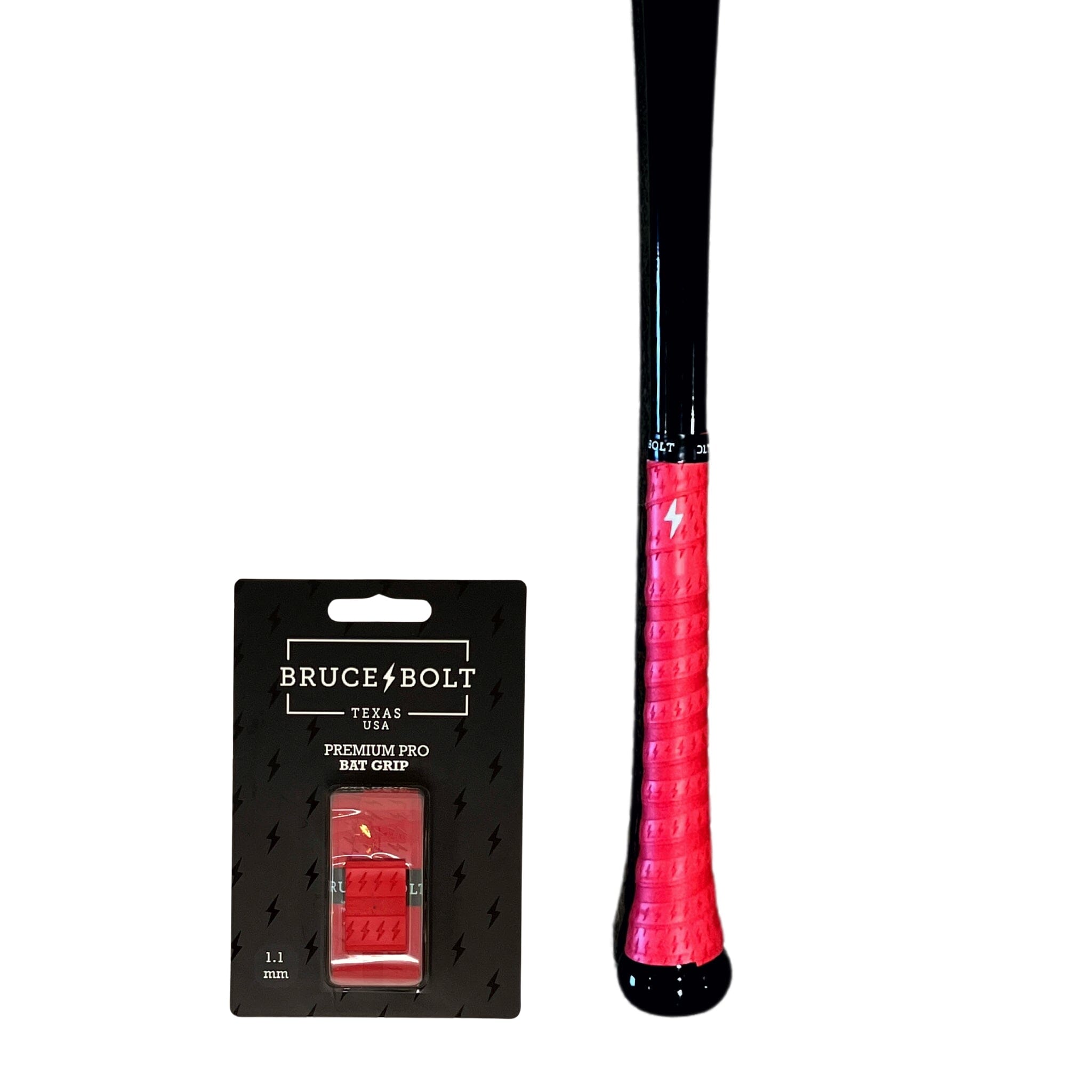 Image of BRUCE BOLT Premium Pro Bat Grip - RED