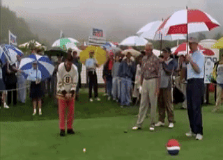 GIF depicts Happy Gilmore swing.