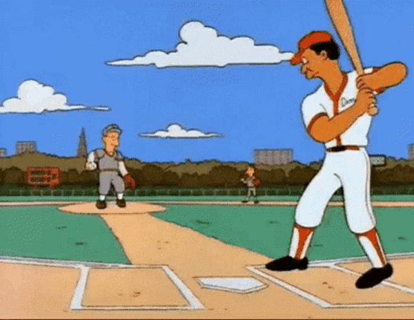 GIF of a cartoon player hitting a home run.
