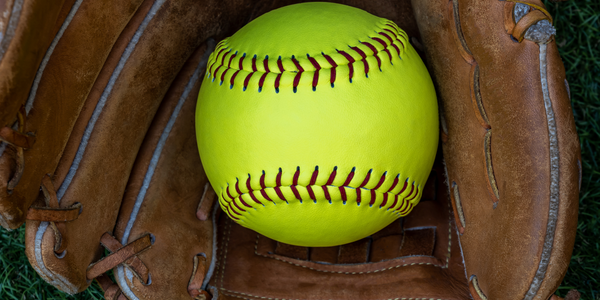 Image shows softball glove pocket size.