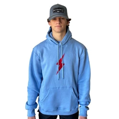 BRUCE BOLT "BOLT" Hoodie - BABY BLUE