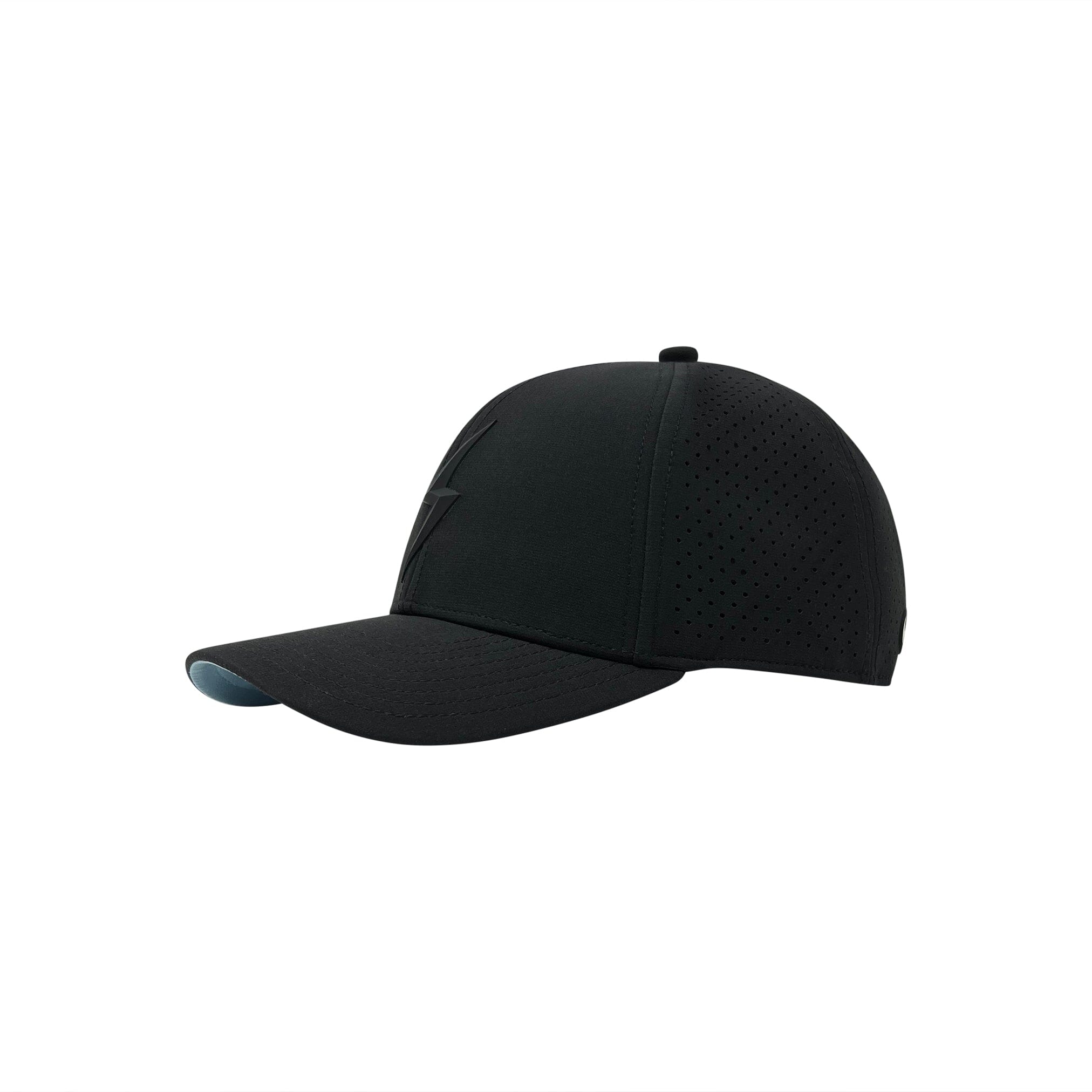 Image of BRUCE BOLT CLASSIC 6-Panel Snapback Hat - BLACK w/ BLACK BOLT