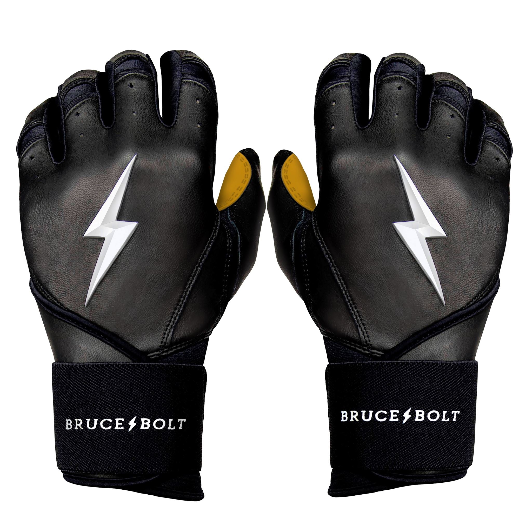 Image of PREMIUM PRO Long Cuff Batting Gloves | BLACK