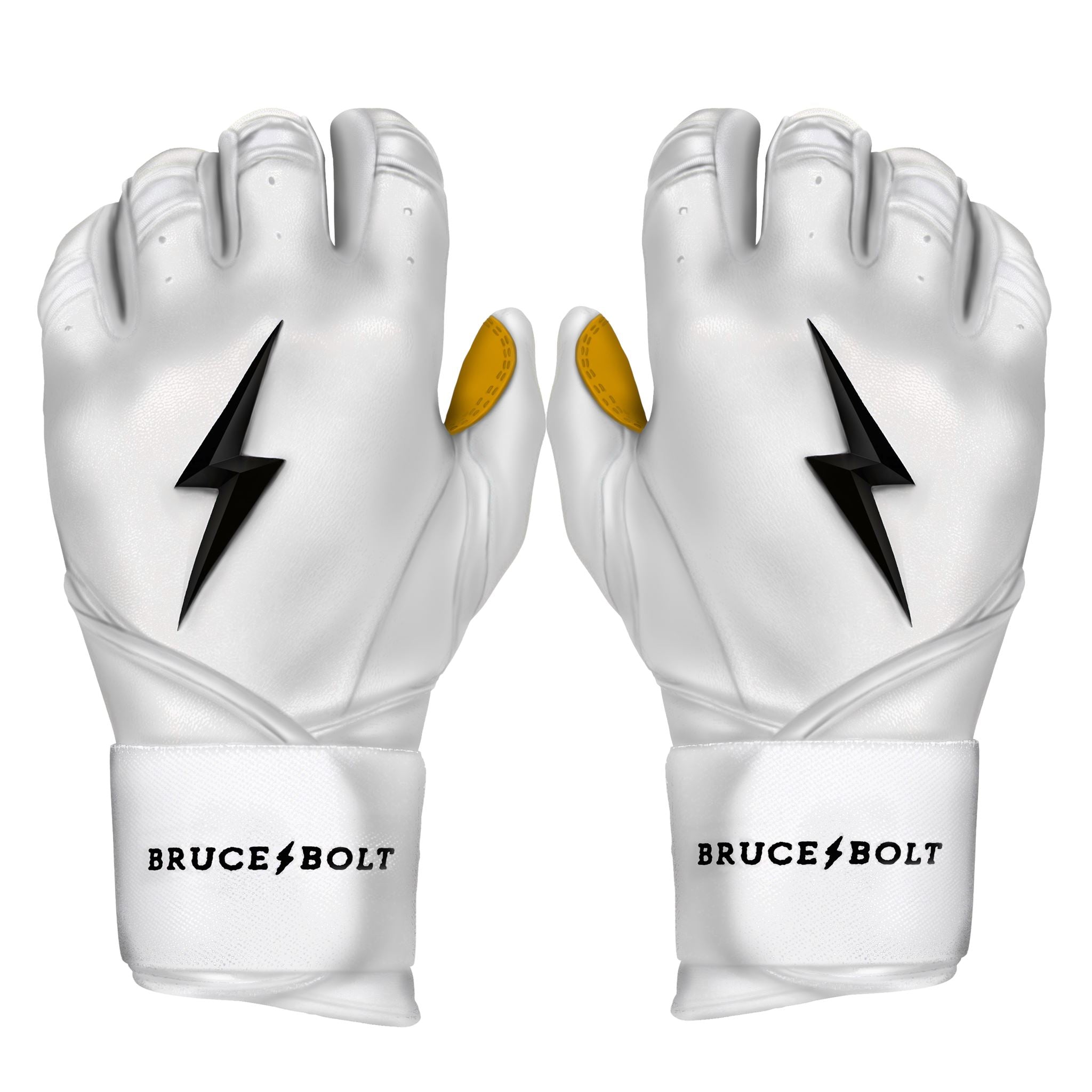 Image of PREMIUM PRO Long Cuff Batting Gloves | WHITE