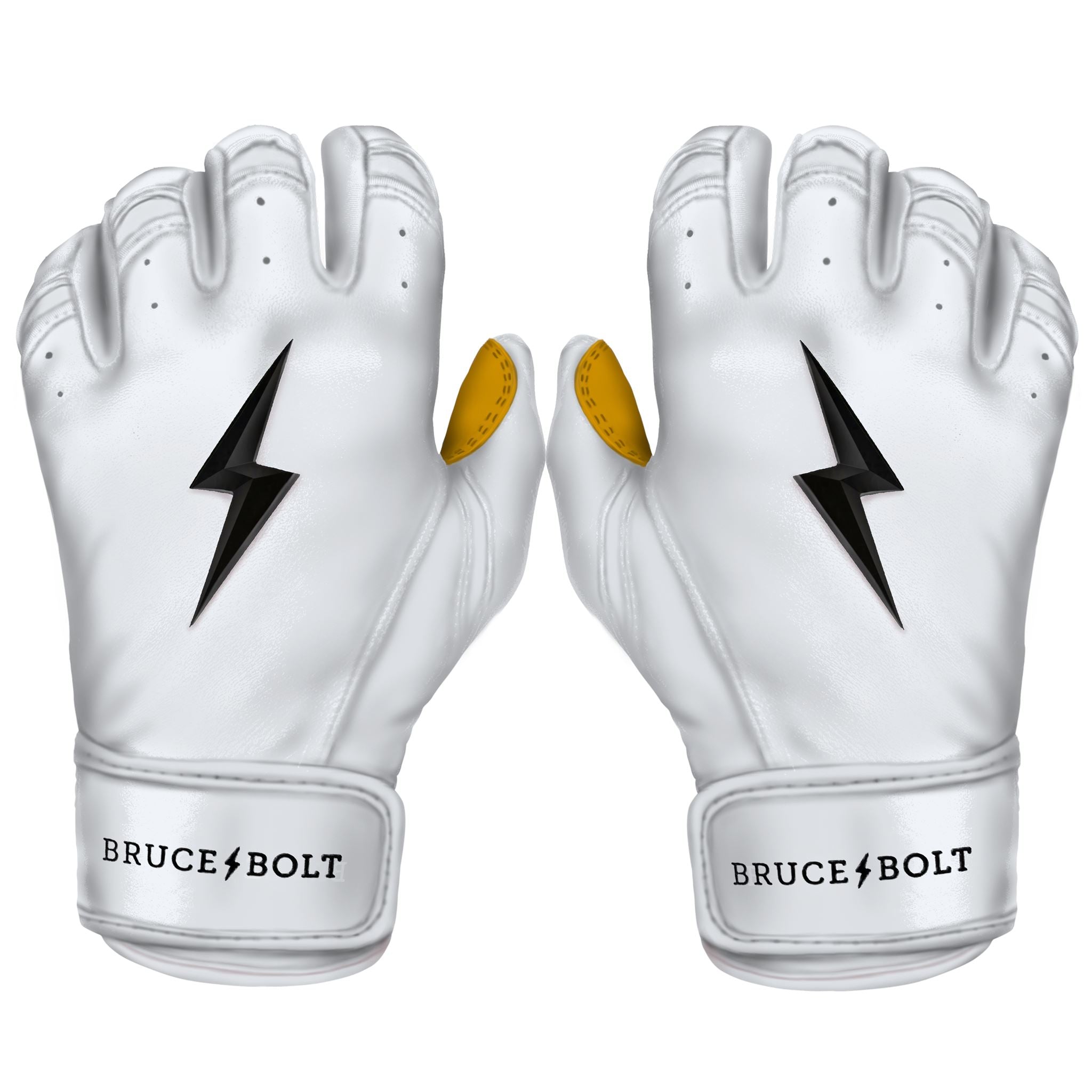 Image of PREMIUM PRO Short Cuff Batting Gloves | WHITE