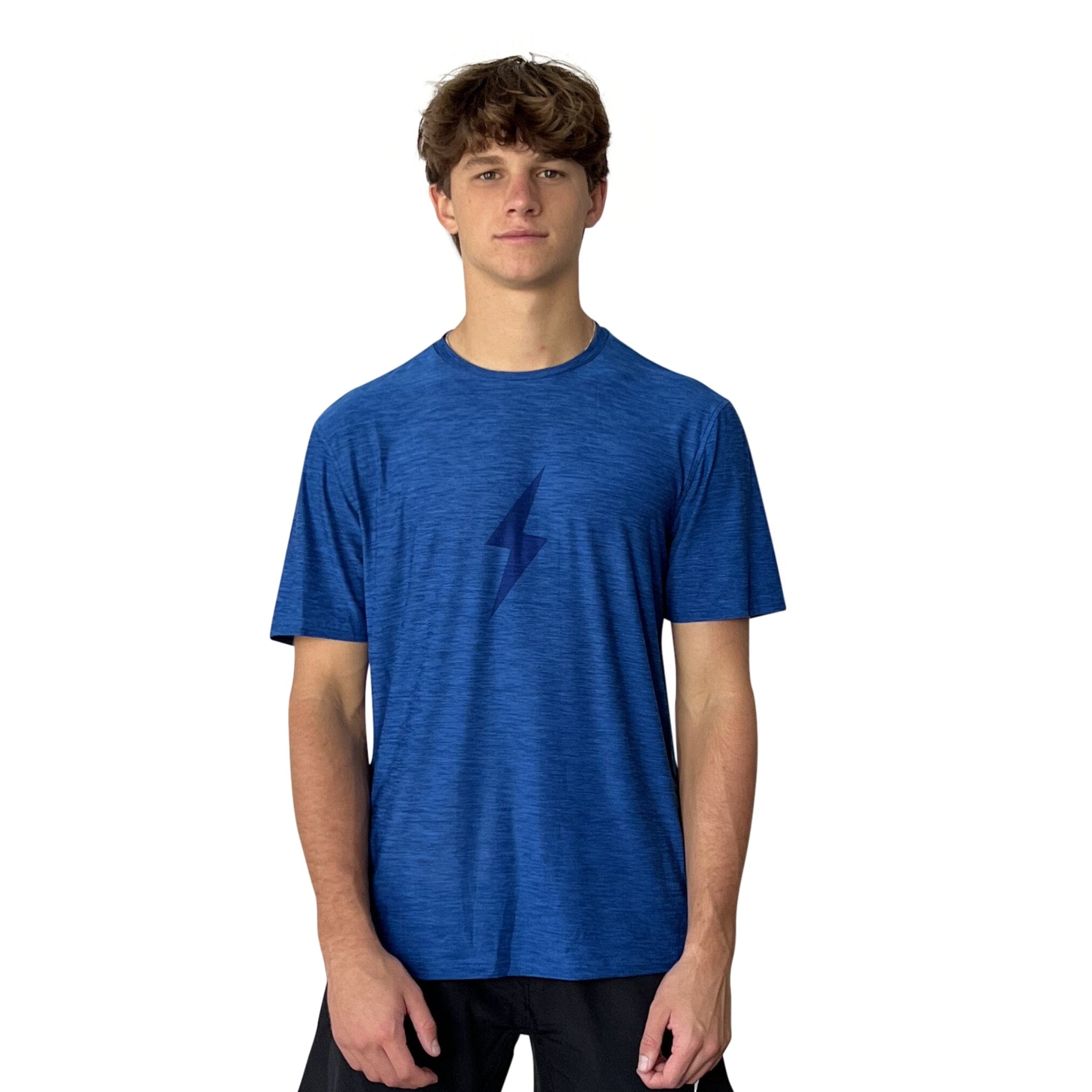 Image of BRUCE BOLT Short Sleeve "BOLT" SuperSoft Blue TShirt