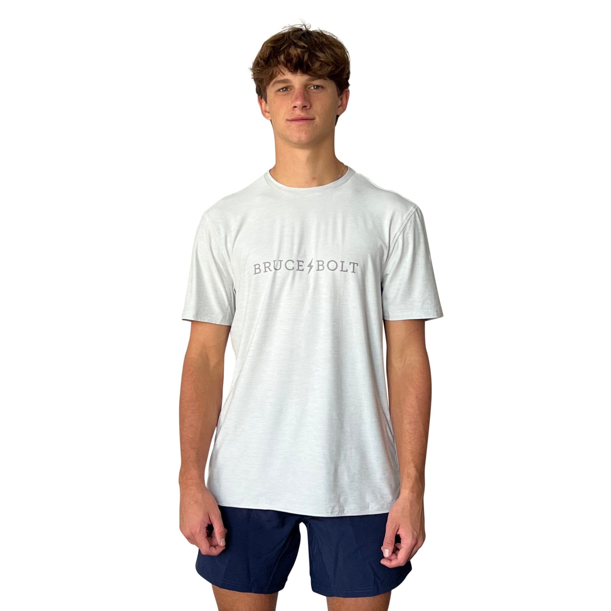 Image of BRUCE BOLT Short Sleeve "BRUCE BOLT" SuperSoft Grey TShirt