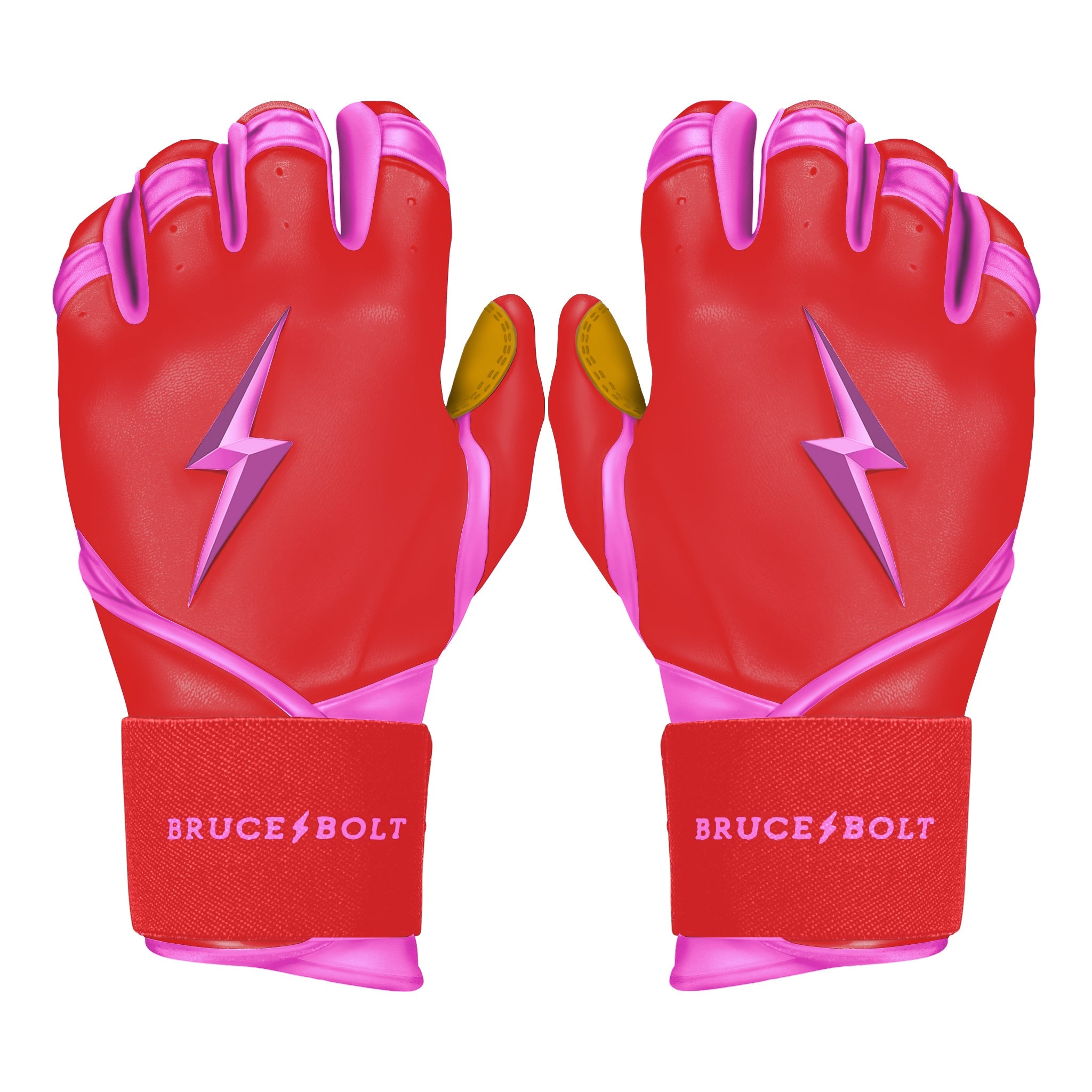 Image of PREMIUM PRO BADER Series Long Cuff Batting Gloves | PINK