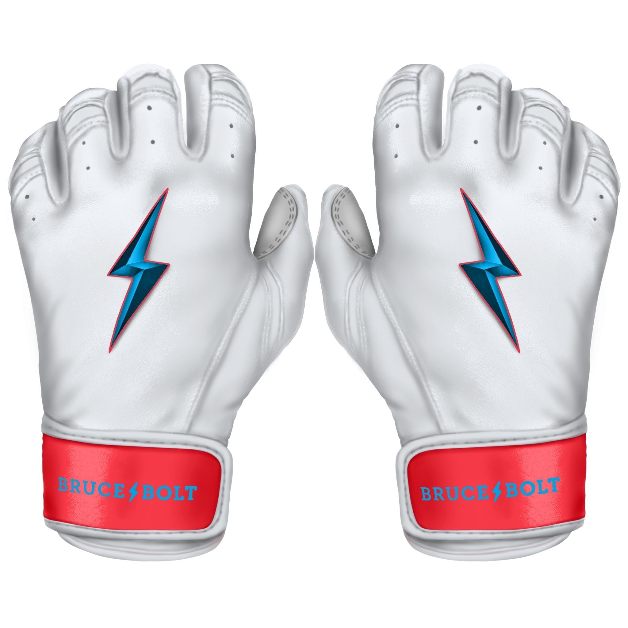 Image of PREMIUM PRO BRINSON Series Short Cuff Batting Gloves | WHITE