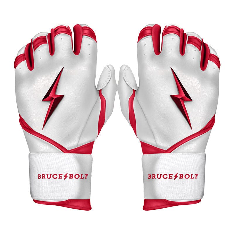 Image of PREMIUM PRO CHROME Series Long Cuff Batting Gloves | RED