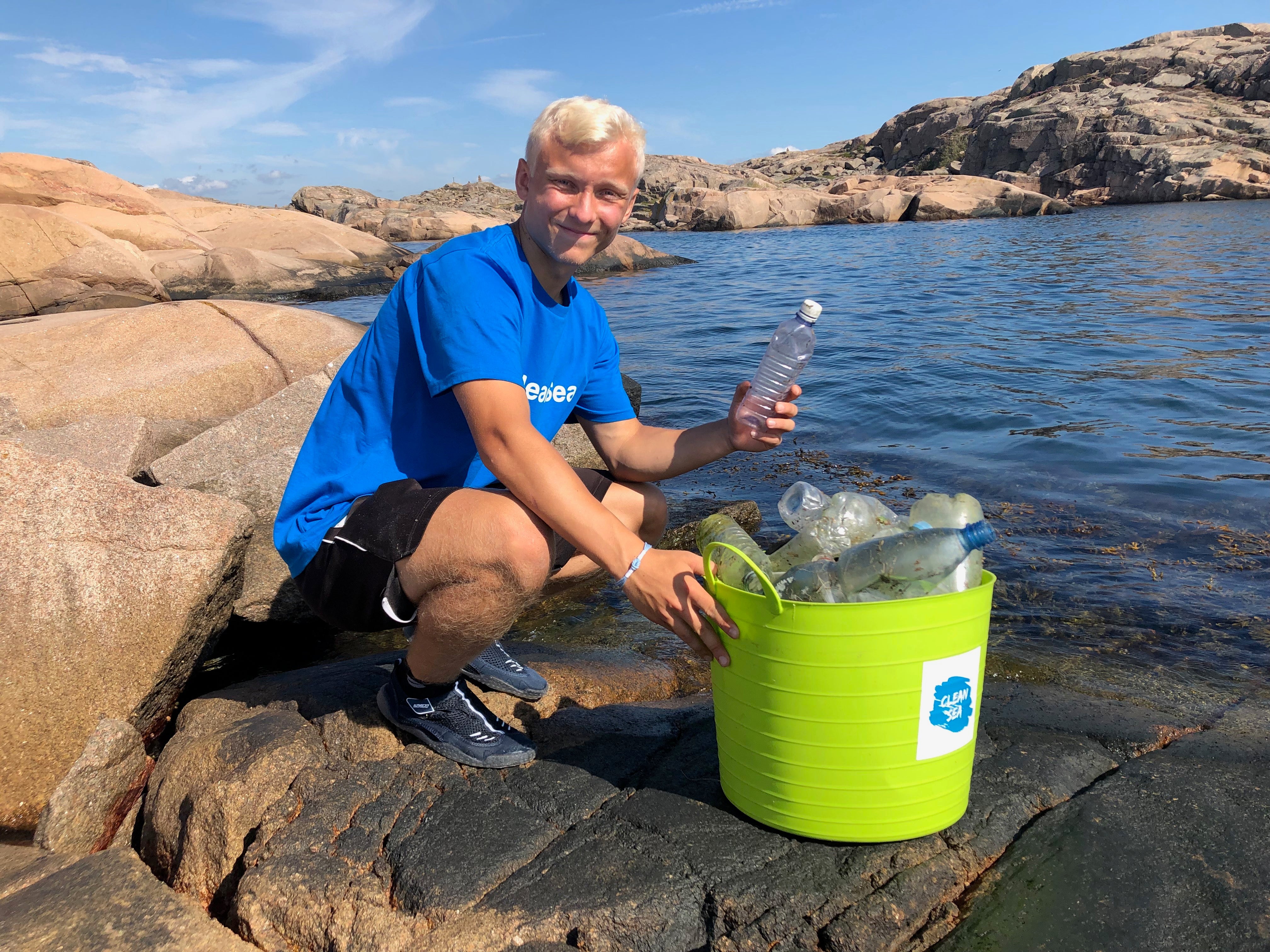 Lukas, CleanSea cleaning the coastline from plastic pollution