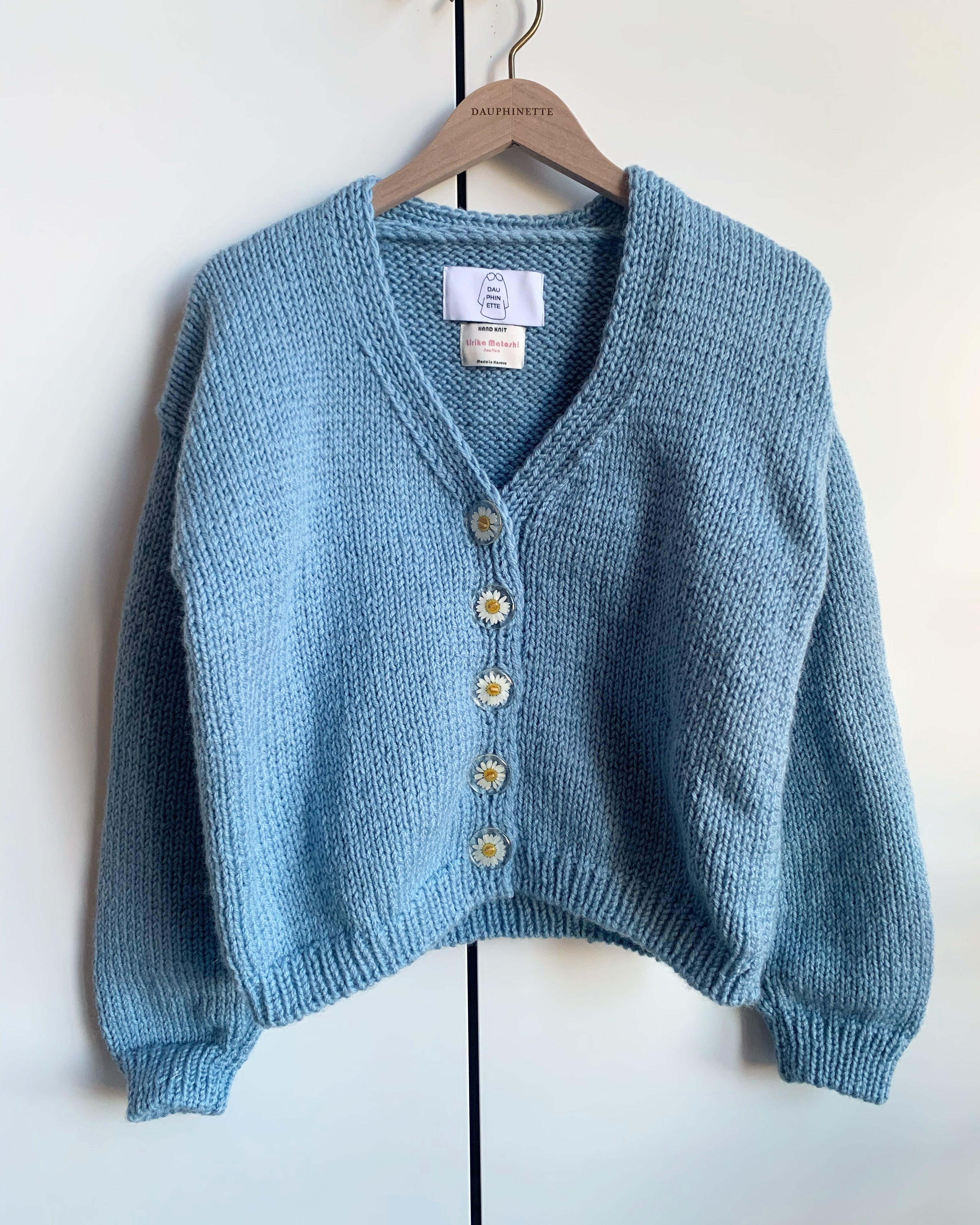 ttt_msw flower half zip cardigan SKYBLUE