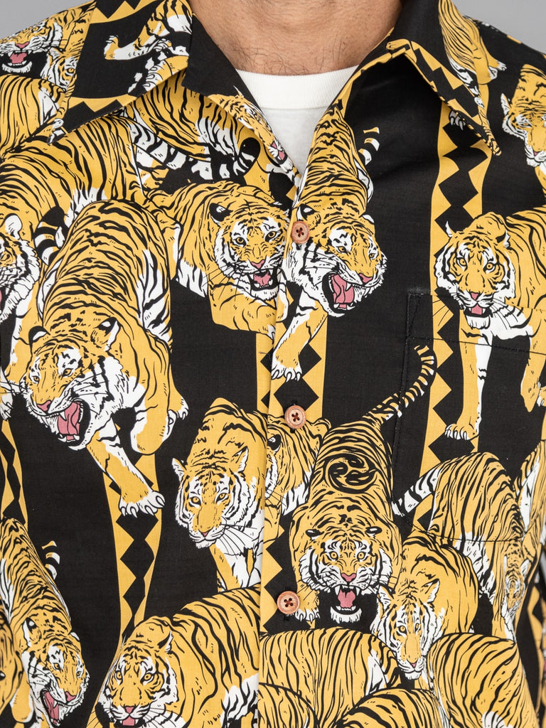 22ss HUNDRED TIGER PANEL SHIRT クーポン有り elhalcon.com.ni